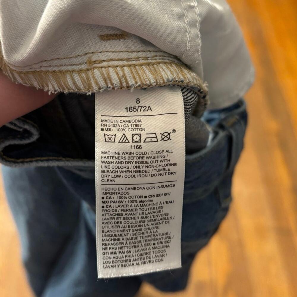 Old Navy WOW Baggy Wide Leg Jeans Size 8 Mid Rise Loose Fit - Picture 8 of 8